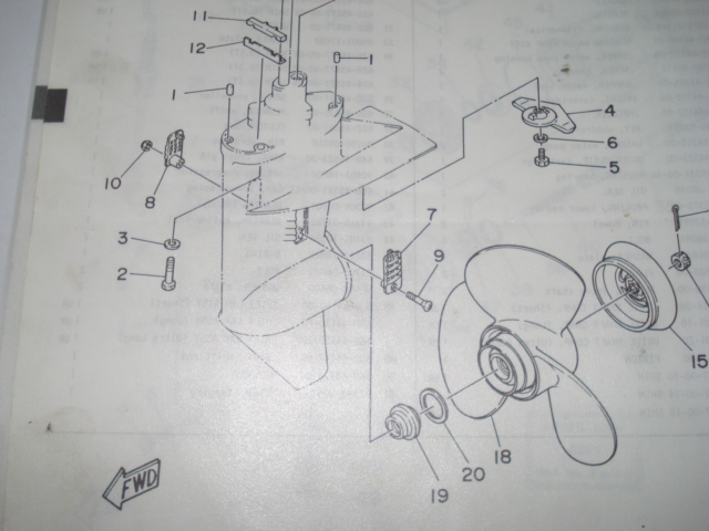 Wasser einlaß deckel set F9.9A Yamaha Außenbordmotor